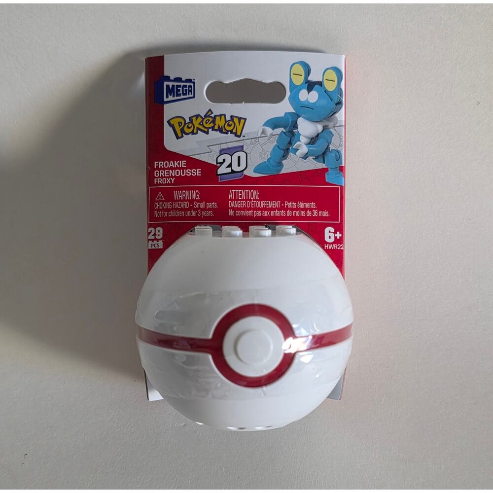 Mega Pokémon Froakie Poké Ball Building Set 29 pcs New Sealed